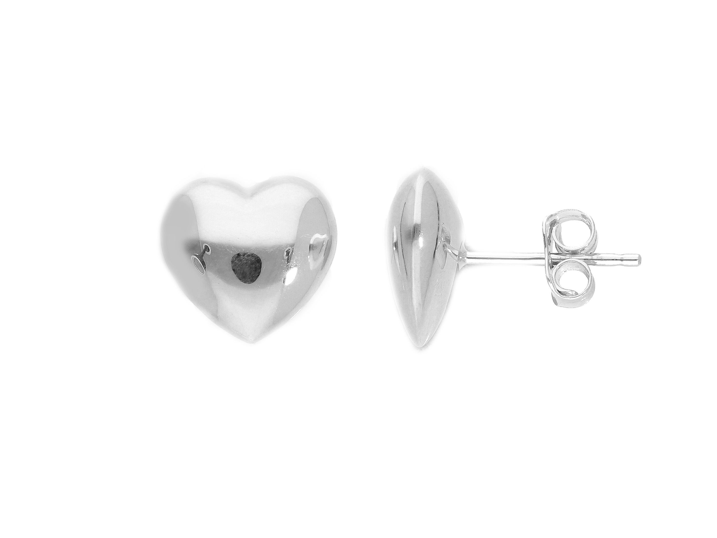 White gold heart earrings 14k (code S257190)